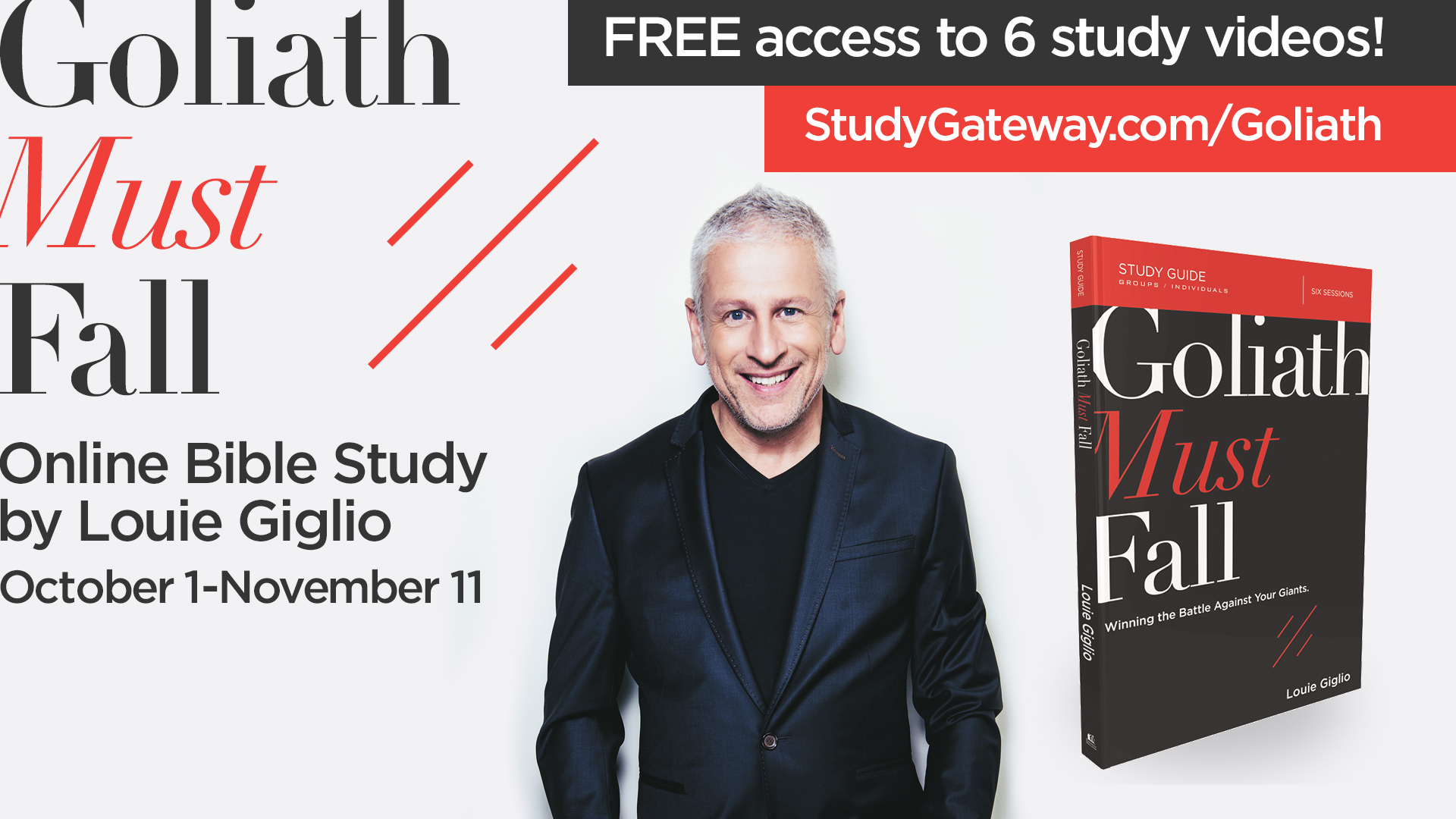 Goliath Must Fall Bible Study Guide Plus Streaming Video - by Louie Giglio  (Paperback)